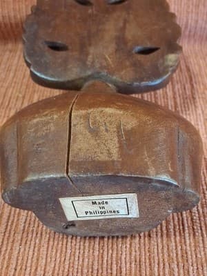 Vintage Hand Carved Wood Woman Bust Art Sculpture Bali Phillipines Warrior Queen - Thumbnail 6