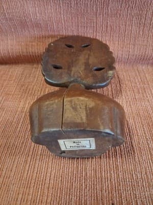 Vintage Hand Carved Wood Woman Bust Art Sculpture Bali Phillipines Warrior Queen - Thumbnail 5