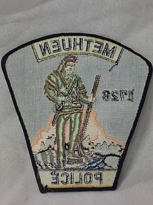 Methuen Police Massachusetts MA Patch 1726 OBSOLETE Discontinued Not Circulated - Thumbnail 2
