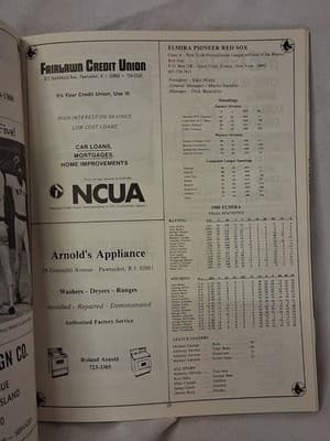 1981 Pawtucket Red Sox Baseball Wade Boggs Minor League Program & Scorecard - Thumbnail 4