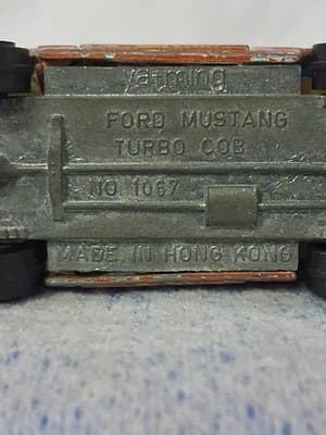 Yatming No. 1067 Orange Ford Mustang Turbo Cobra Hong Kong - Thumbnail 8