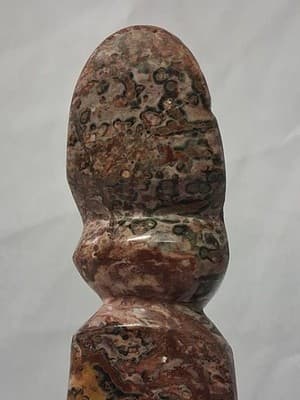 Colorful Stone Obsidian Carved MAYAN CHEIF Statue Figure - Thumbnail 9