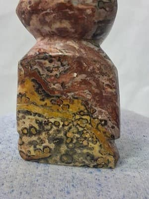 Colorful Stone Obsidian Carved MAYAN CHEIF Statue Figure - Thumbnail 10