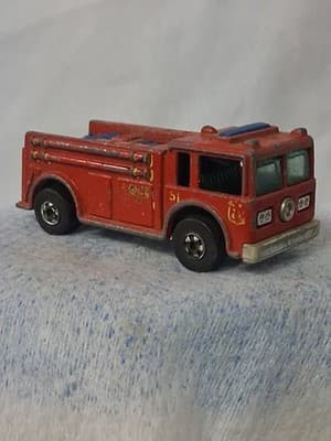 Vintage Hot Wheels 1976 Fire Eater Basic Wheels Hong Kong Red Fire Truck - Thumbnail 3