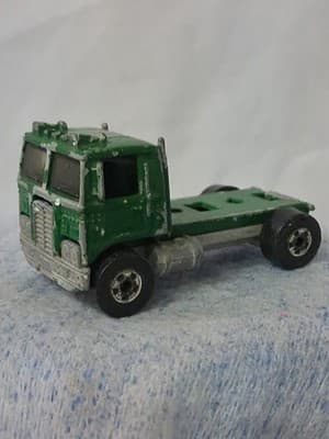Vintage Hot Wheels Rig Cab Workhorses Hiway Hauler Truck Green Malaysia - Thumbnail 3