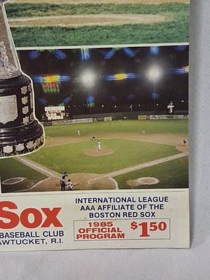 1984 PAWTUCKET RED SOX AAA BASEBALL PROGRAM SCORECARD - Thumbnail 3