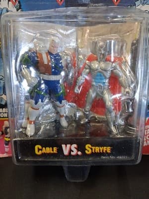 Marvel Comics X-Men Steel Die-Cast Mutants Cable VS Stryfe 1994 NIP - Thumbnail 2