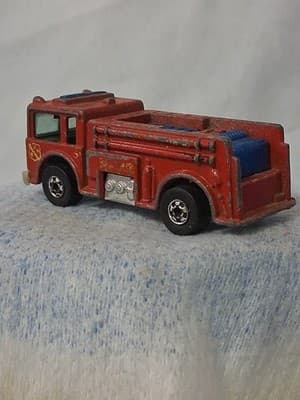 Vintage Hot Wheels 1976 Fire Eater Basic Wheels Hong Kong Red Fire Truck - Thumbnail 5