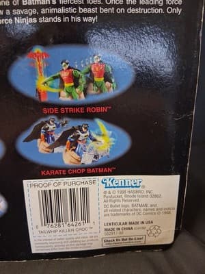 1998 Batman Knight Force Ninjas Tailwhip Killer Croc Action Figure Vintage NIP - Thumbnail 10