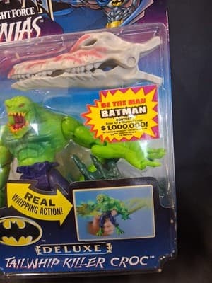 1998 Batman Knight Force Ninjas Tailwhip Killer Croc Action Figure Vintage NIP - Thumbnail 3