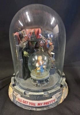 I'll Get You My Pretty Wizard of Oz Glass Dome Music Box 1995 Limited Edition - Thumbnail 2