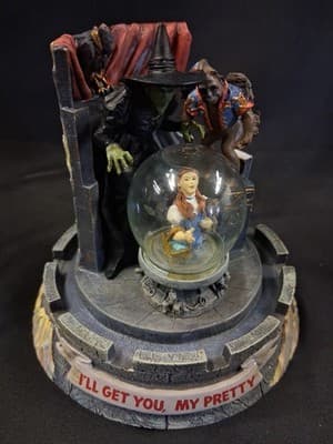 I'll Get You My Pretty Wizard of Oz Glass Dome Music Box 1995 Limited Edition - Thumbnail 7