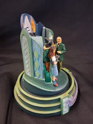 1996 VTG Franklin Mint Wizard of Oz Music Box A BRAIN, A HEART, THE NERVE w/Dome - Thumbnail 7