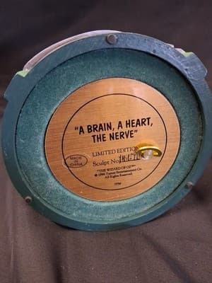 1996 VTG Franklin Mint Wizard of Oz Music Box A BRAIN, A HEART, THE NERVE w/Dome - Thumbnail 9