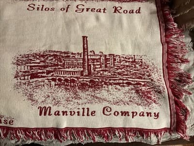 HISTORICAL LANDMARKS (1871 Lincoln Rhode Island) FRINGED WOVEN TAPESTRY BLANKET - Thumbnail 8