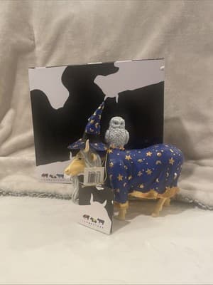 ✨ CowParade "Moolin The Wizard" 2003 #7286 – EXCELLENT w/ Original Box & Tag!