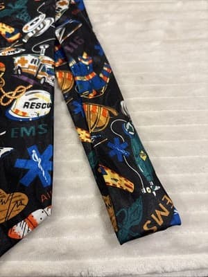 EMS 911 Firefighter Flight Crew First Responders Tie Fratello - Thumbnail 4