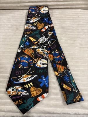 EMS 911 Firefighter Flight Crew First Responders Tie Fratello