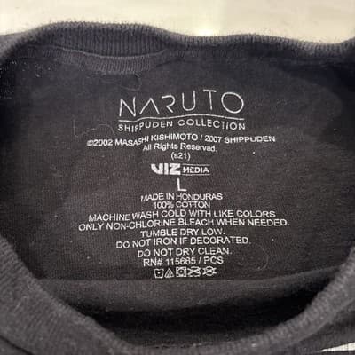 Naruto Shippuden Mens Ichiraku Ramen Shop Shirt Black Size L Short Sleeve Large - Thumbnail 3