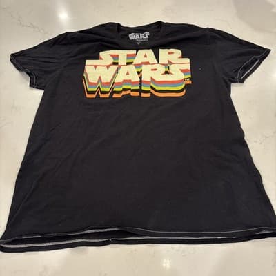 Star Wars Rainbow Logo T-shirt - Adult size Large By Universe