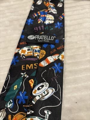 EMS 911 Firefighter Flight Crew First Responders Tie Fratello - Thumbnail 5