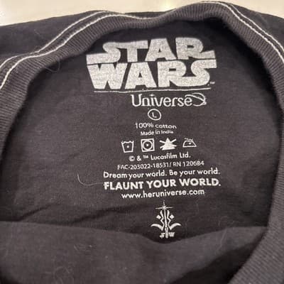 Star Wars Rainbow Logo T-shirt - Adult size Large By Universe - Thumbnail 3