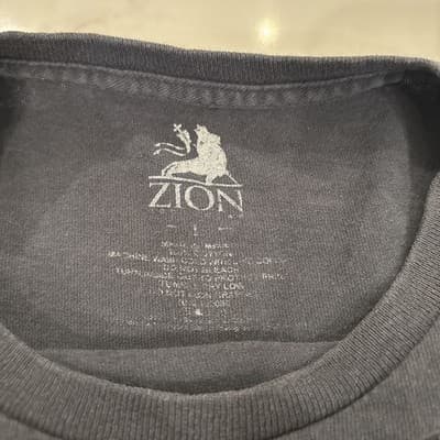 Pre owned Men's Bob Marley Zion Roots Black 100% Cotton T-Shirt Size Large - Thumbnail 4
