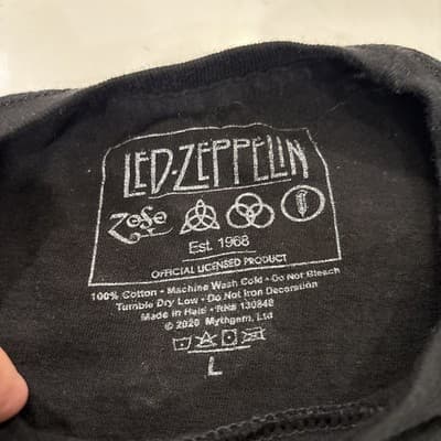 Led Zeppelin Stairway to heaven Vintage 2000s Edition Zodo rock tour tshirt Sz L - Thumbnail 5