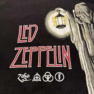 Led Zeppelin Stairway to heaven Vintage 2000s Edition Zodo rock tour tshirt Sz L - Thumbnail 4
