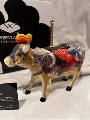 Cow Parade Lady Camoolot Cow Figurine #7315 Westland 2002 With Box + Tag - Thumbnail 2