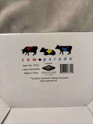Cow Parade Lady Camoolot Cow Figurine #7315 Westland 2002 With Box + Tag - Thumbnail 4