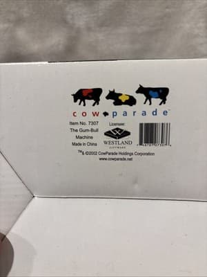 Cow Parade Figurine, The Bum-Ball Machine, New with Tag - Thumbnail 4
