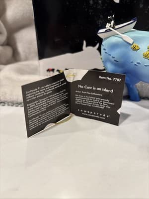 Cow Parade No Cow is an Island Figurine, Westland Giftware, #7707, - Thumbnail 3