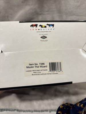 ✨ CowParade "Moolin The Wizard" 2003 #7286 – EXCELLENT w/ Original Box & Tag! - Thumbnail 5