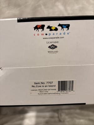 Cow Parade No Cow is an Island Figurine, Westland Giftware, #7707, - Thumbnail 5