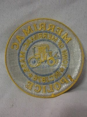MERRIMAC MASSACHUSETTS OBSOLETE VEST PATCH Inc 1876 - Thumbnail 2