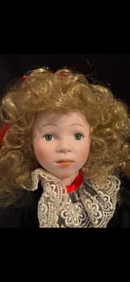 Dynasty Doll “Raven” by Cardinal Inc. – Gown & Hat – Bisque Co - Thumbnail 2
