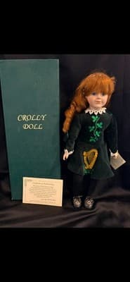 'Erin" Crolly Doll 1997 Porcelain With COA