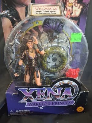 NIB Vintage Xena Warrior Princess Velasca with Tribal Mask & Ambrosia Cave - Thumbnail 2