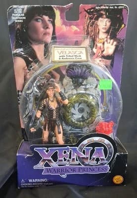NIB Vintage Xena Warrior Princess Velasca with Tribal Mask & Ambrosia Cave