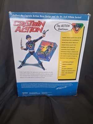 NIB Captain Actions Arch Enemy Dr. Evil 12” Action Figure 1998 Karl Art Fair Box - Thumbnail 7
