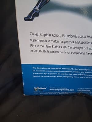 NIB Captain Actions Arch Enemy Dr. Evil 12” Action Figure 1998 Karl Art Fair Box - Thumbnail 11