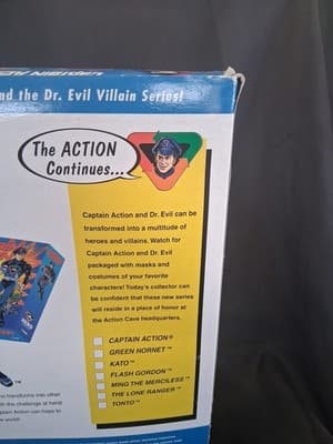 NIB Captain Actions Arch Enemy Dr. Evil 12” Action Figure 1998 Karl Art Fair Box - Thumbnail 9