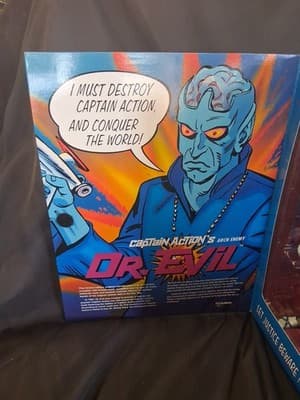 NIB Captain Actions Arch Enemy Dr. Evil 12” Action Figure 1998 Karl Art Fair Box - Thumbnail 14