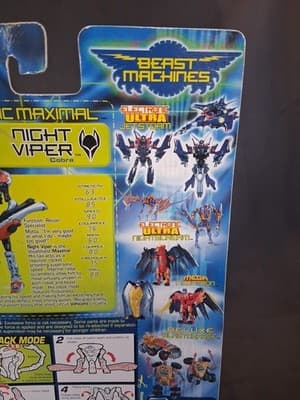 Night Viper Transformers Beast Machines 2000 Hasbro Action Figure NEW SEALED - Thumbnail 7