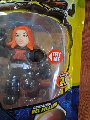 Marvel Heroes of Goo Jit Zu Super Stretchy 5" BLACK WIDOW Gel Filled Figure USA - Thumbnail 2