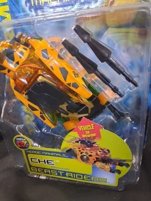 NEW 2000 HASBRO TRANSFORMERS BEAST MACHINES RIDERS HEROIC MAXIMAL CHE CHEETAH - Thumbnail 3