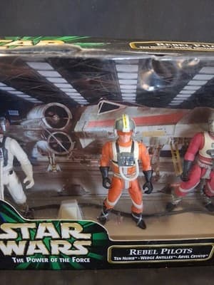 Star Wars Rebel Pilots Action Figure 3-pack Power Of The Force 1999 Hasbro - Thumbnail 3