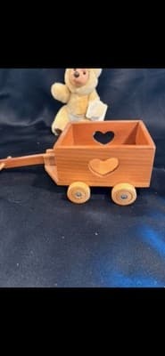 Raikes Bears Bear with Wooden Wagen Set Nursery Miniatures - Thumbnail 3