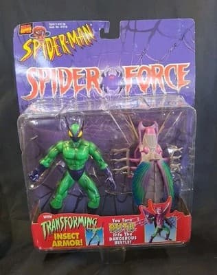 Beetle Insect Armor (Vintage Marvel Spider-Man Spider Force, Toybiz) Sealed
